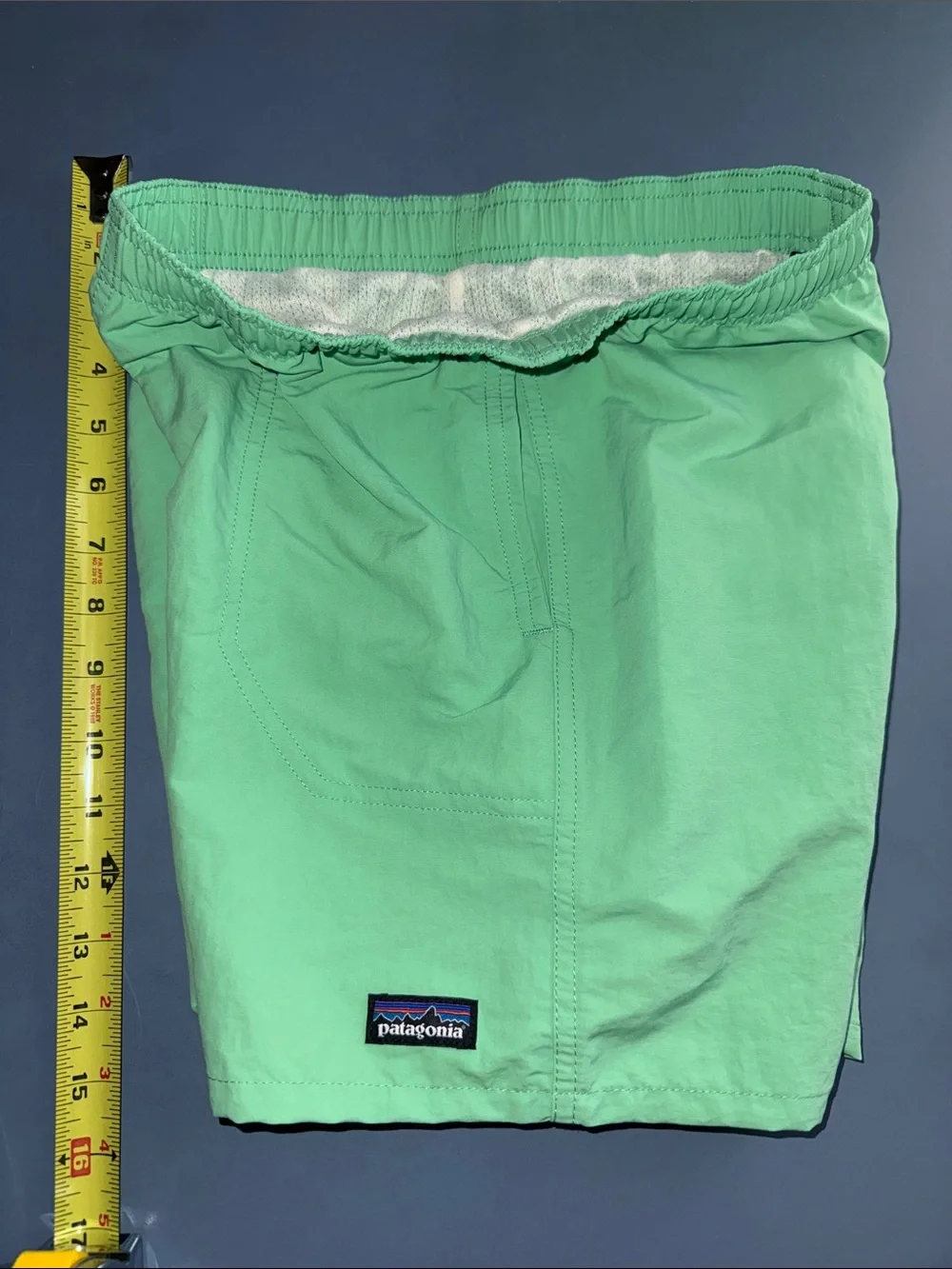 Patagonia Kids Mint Green Swim Shorts